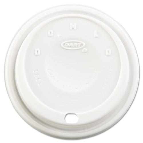 Dart Cappuccino Domed Lid - Dome - Plastic - 1000 / Carton - White  DCC16EL