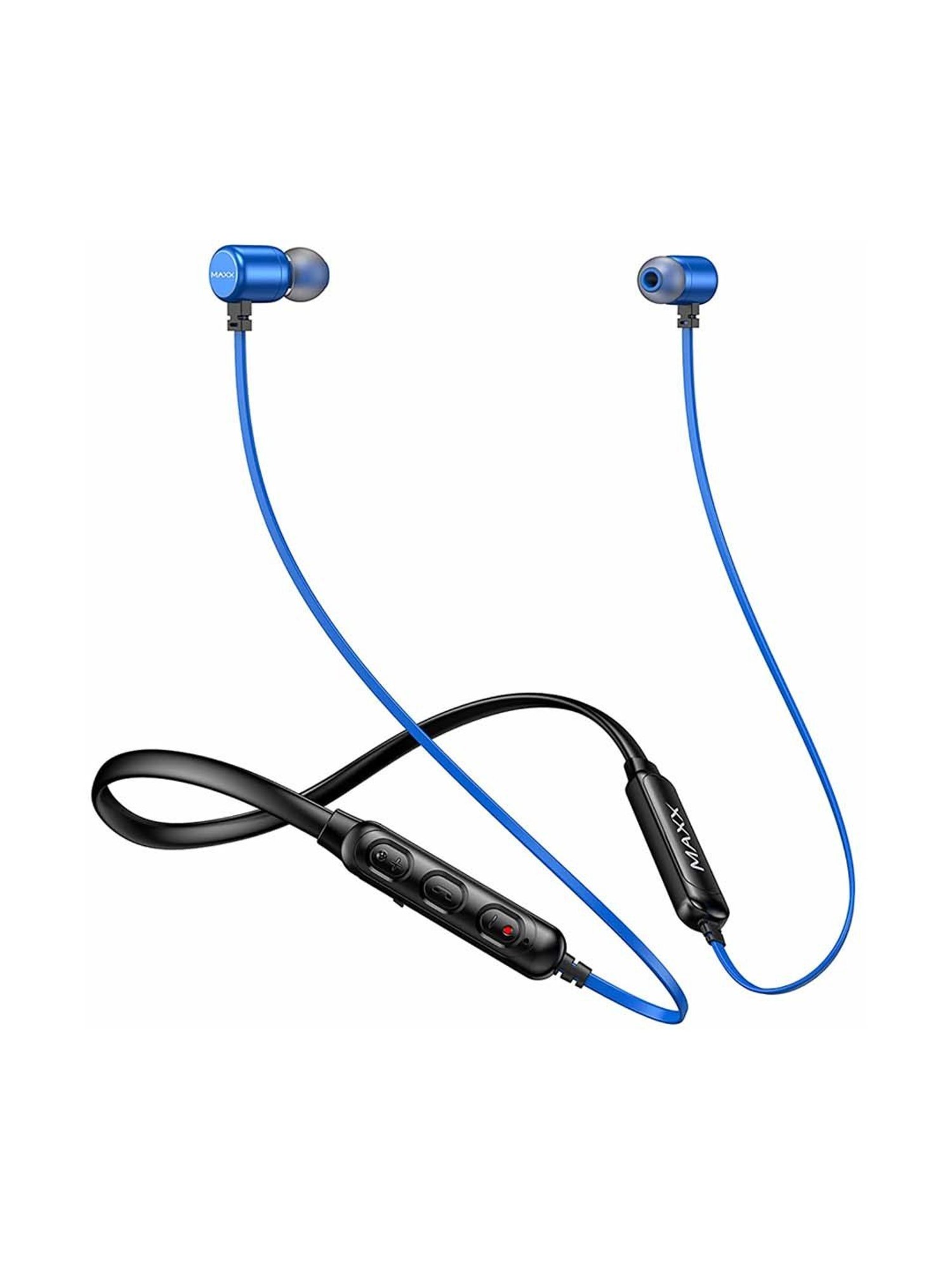 Maxx NX2 Wireless Neckband with Rapid Charge (Black/Blue)