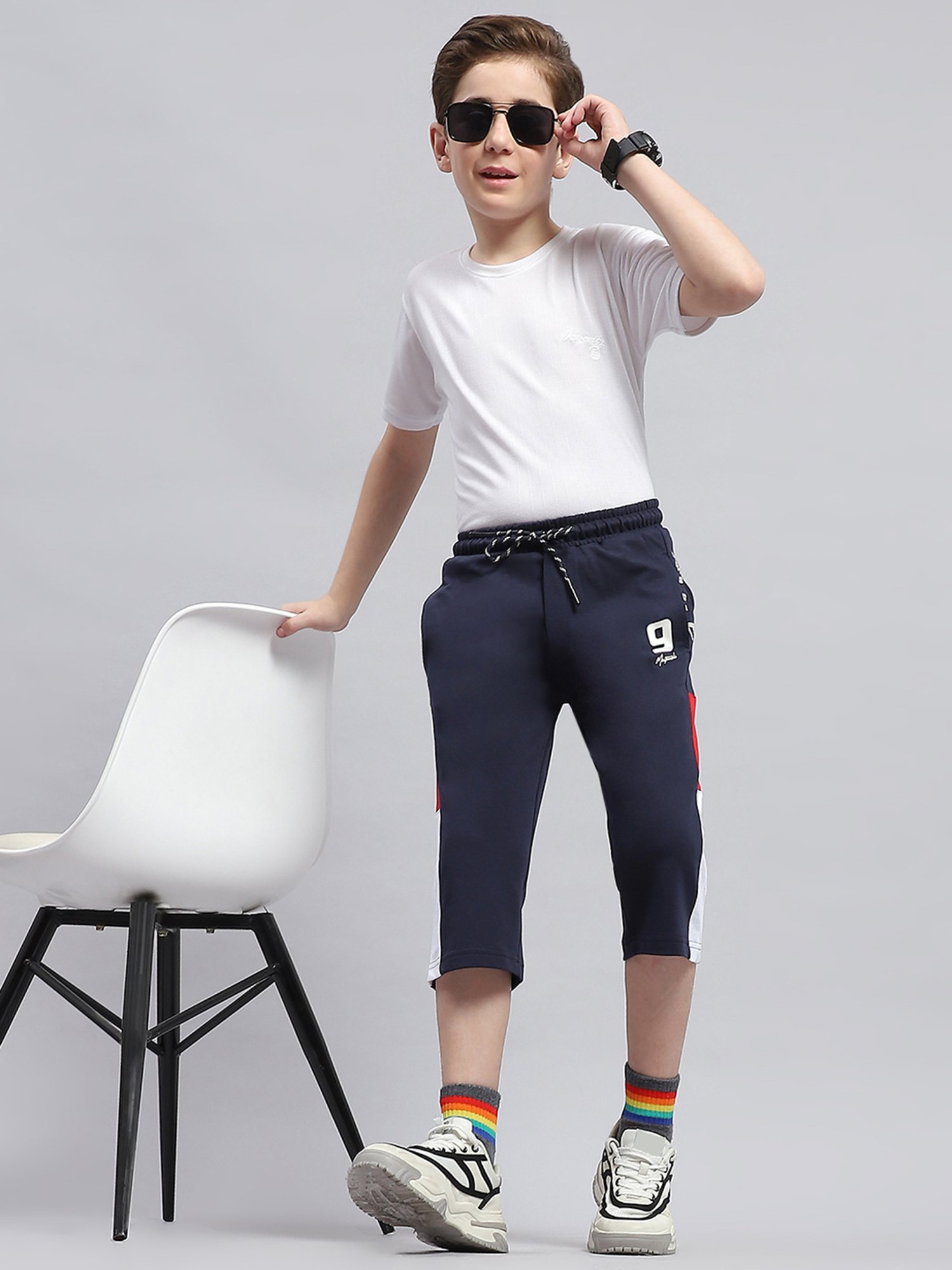 Monte Carlo Boys Navy Printed Capri