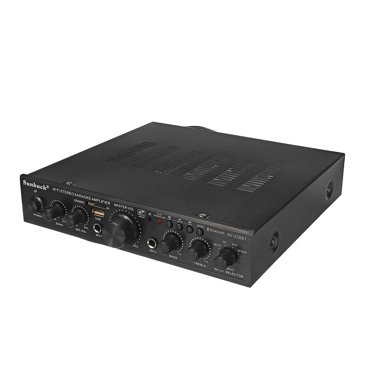 Sunbuck AV-338BT 220V 600W 5CH AV Sound bluetooth Amplifier Receiver Mixer Echo Theater Systems