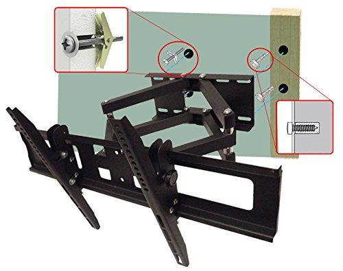 Full Motion Dual Arm LCD LED TV Wall Mount 22" ~ 65" Tilt Swivel, Hold up to 88lb (40Kg), VESA up to 600mm (W) x 400mm (H)