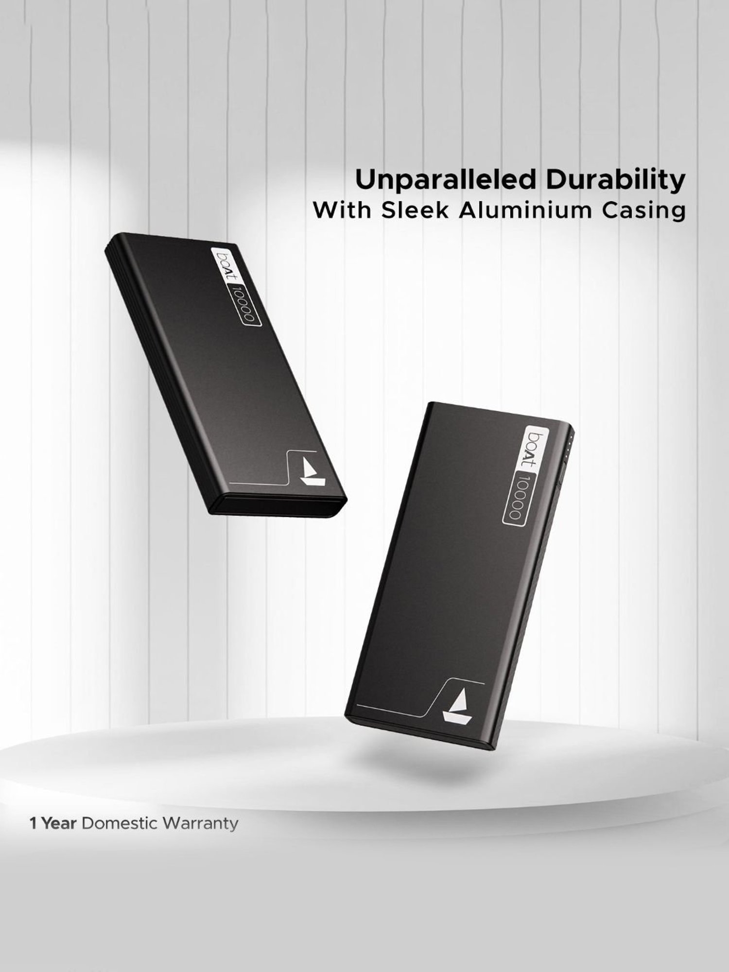 Boat EnergyShroom PB300 10000mAh Powerbank with Smart IC Protection, 22.5W fast charging (Black)