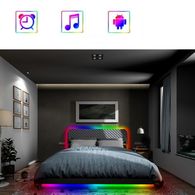 LED Strip Light Bluetooth Flexible Lamp Tape Diode SMD5050 DC5V Desk Screen TV Background Room Lighting USB Cable,0.5M