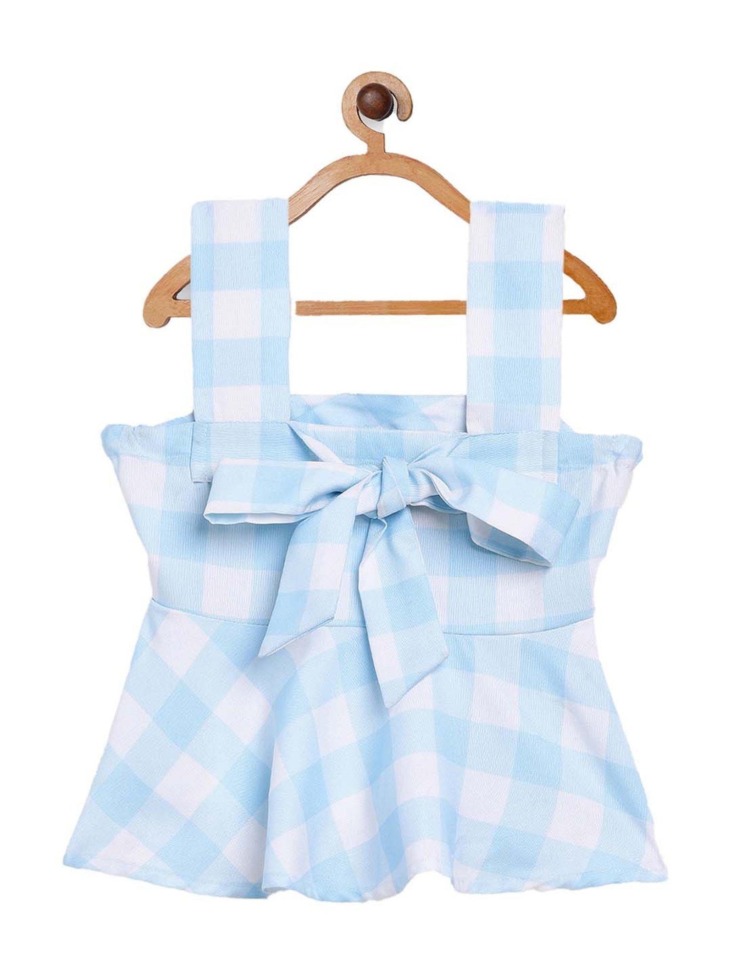 Ahalyaa Kids Multicolor Plaid Pattern Lehenga Choli