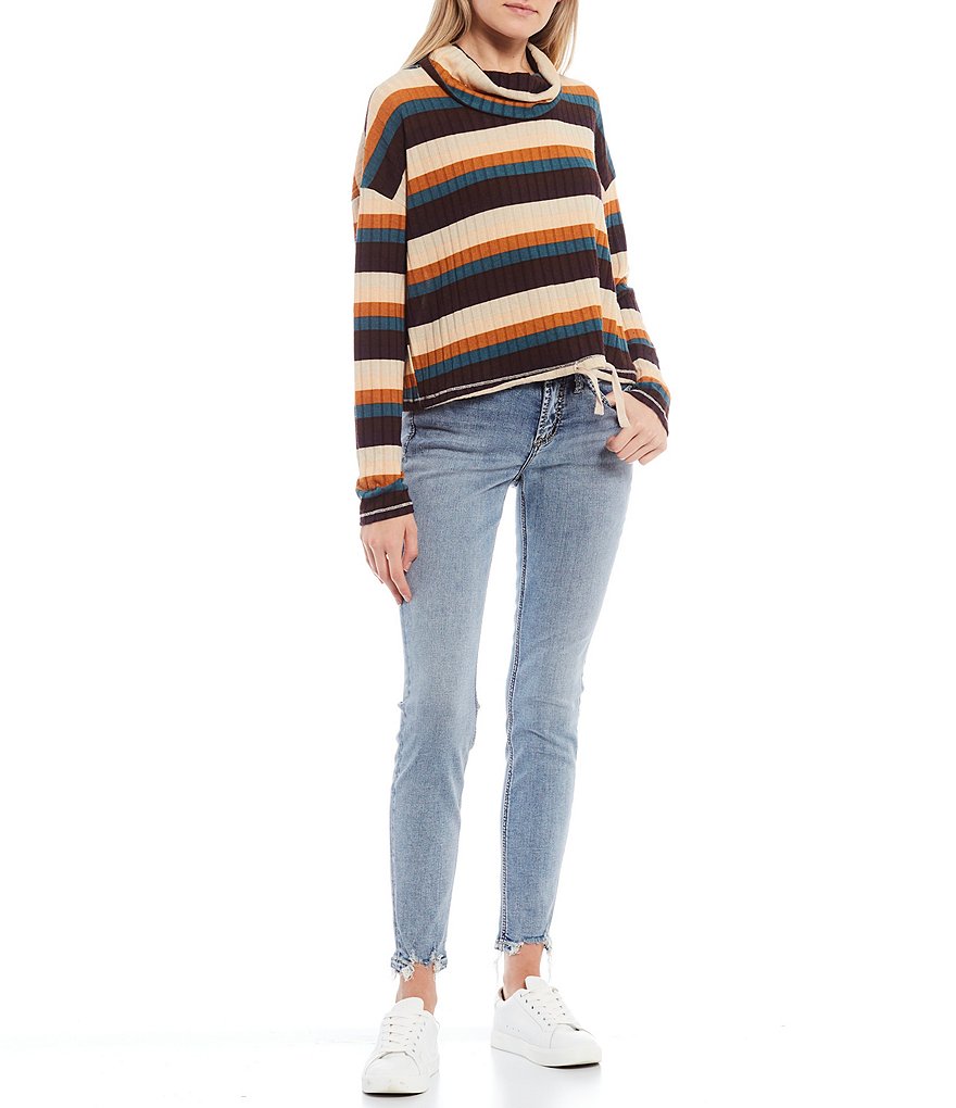 Silver Jeans Co. Suki Frayed Hem Skinny Jeans