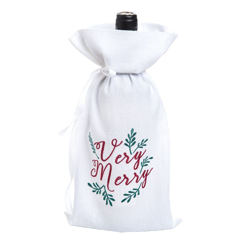 C&F Home Very Merry Wine Bag