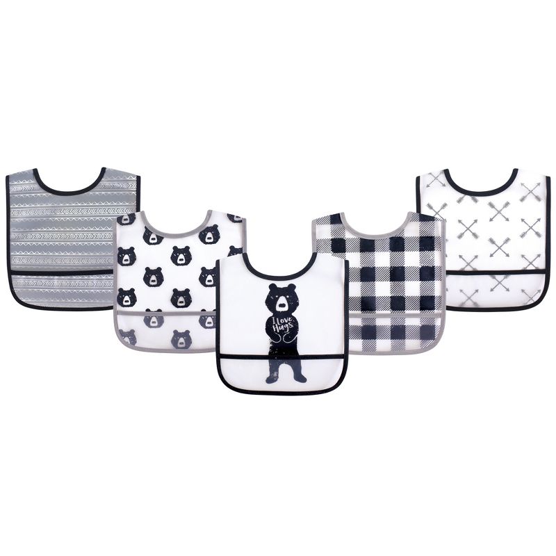 aden by aden + anais essentials 3pk Water Resistant Bib - Minnie Rainbows
