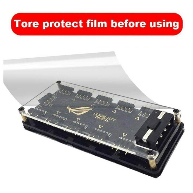 10Way 5V 3 pin RGB Splitter Hub, RGB Splitter for LED Strip Light PC RGB Fan Cooler with 1.6FT Extension Cable