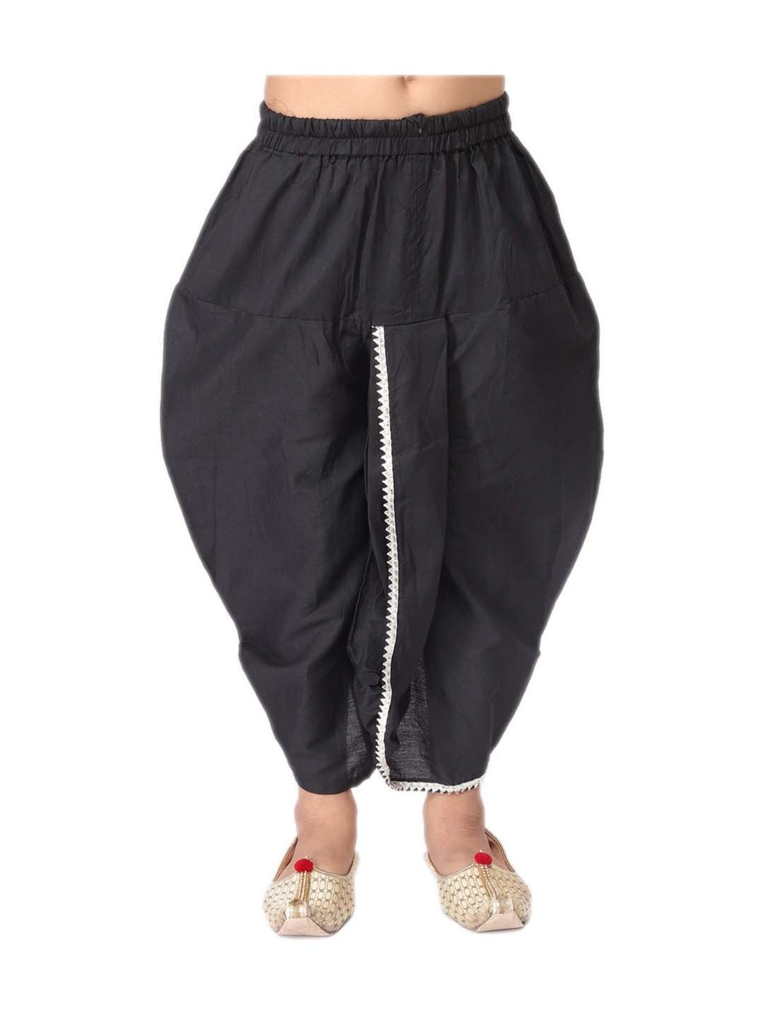 TABARD Kids Black Cotton Regular Fit Dhoti