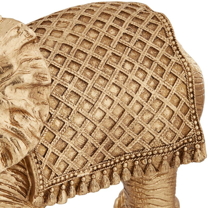 Kensington Hill Walking Elephant 12 3/4" High Gold Sculpture