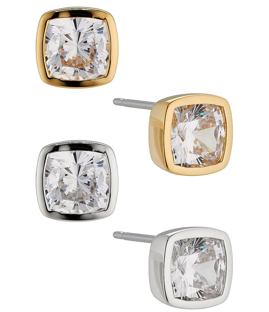 Nadri Coco Cushion Cut CZ Stud Earring Set
