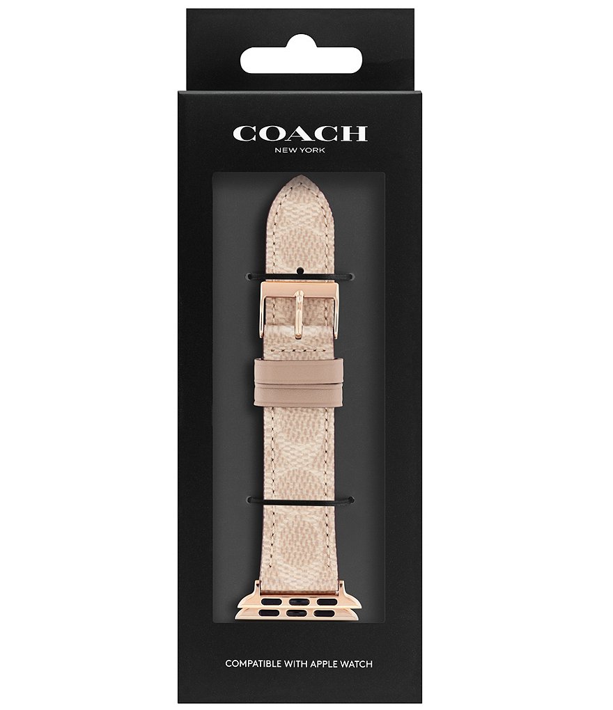 COACH Signature Canvas 38/44mm Band for Apple Watch&reg;