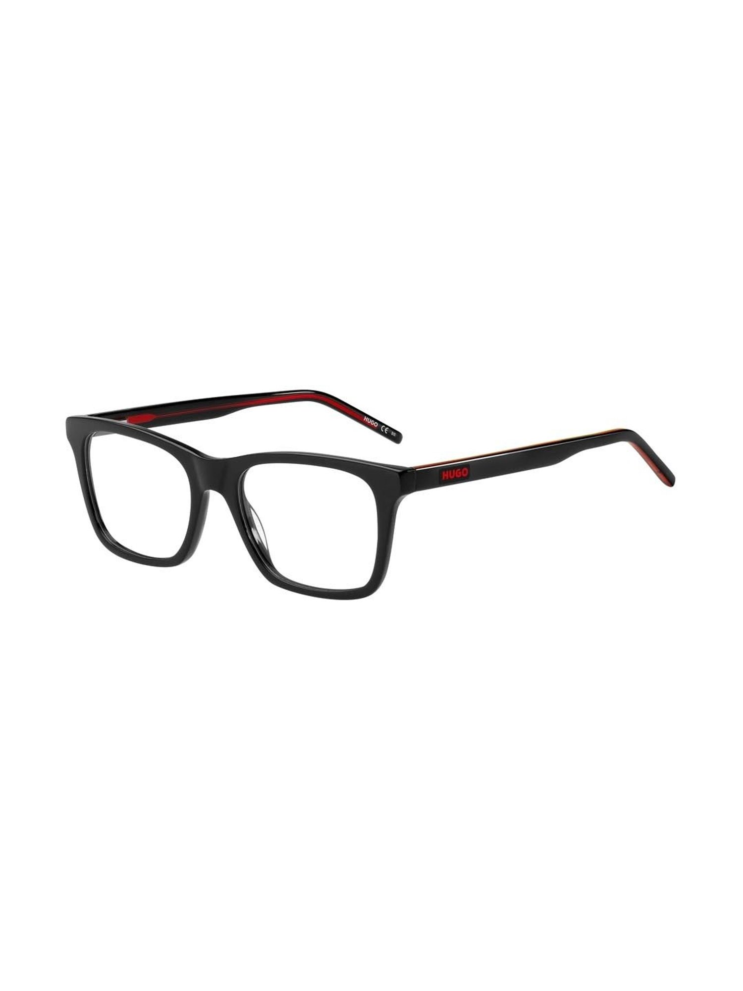 HUGO Black Rectangular Eye Frames for Men