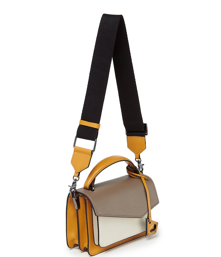Botkier Cobble Hill Colorblock Leather Top Handle Flap Crossbody Bag
