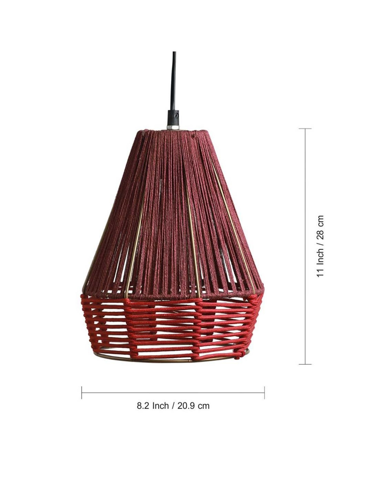 ExclusiveLane Marvels Beige Jute Handwoven Hanging Pendant Lamp