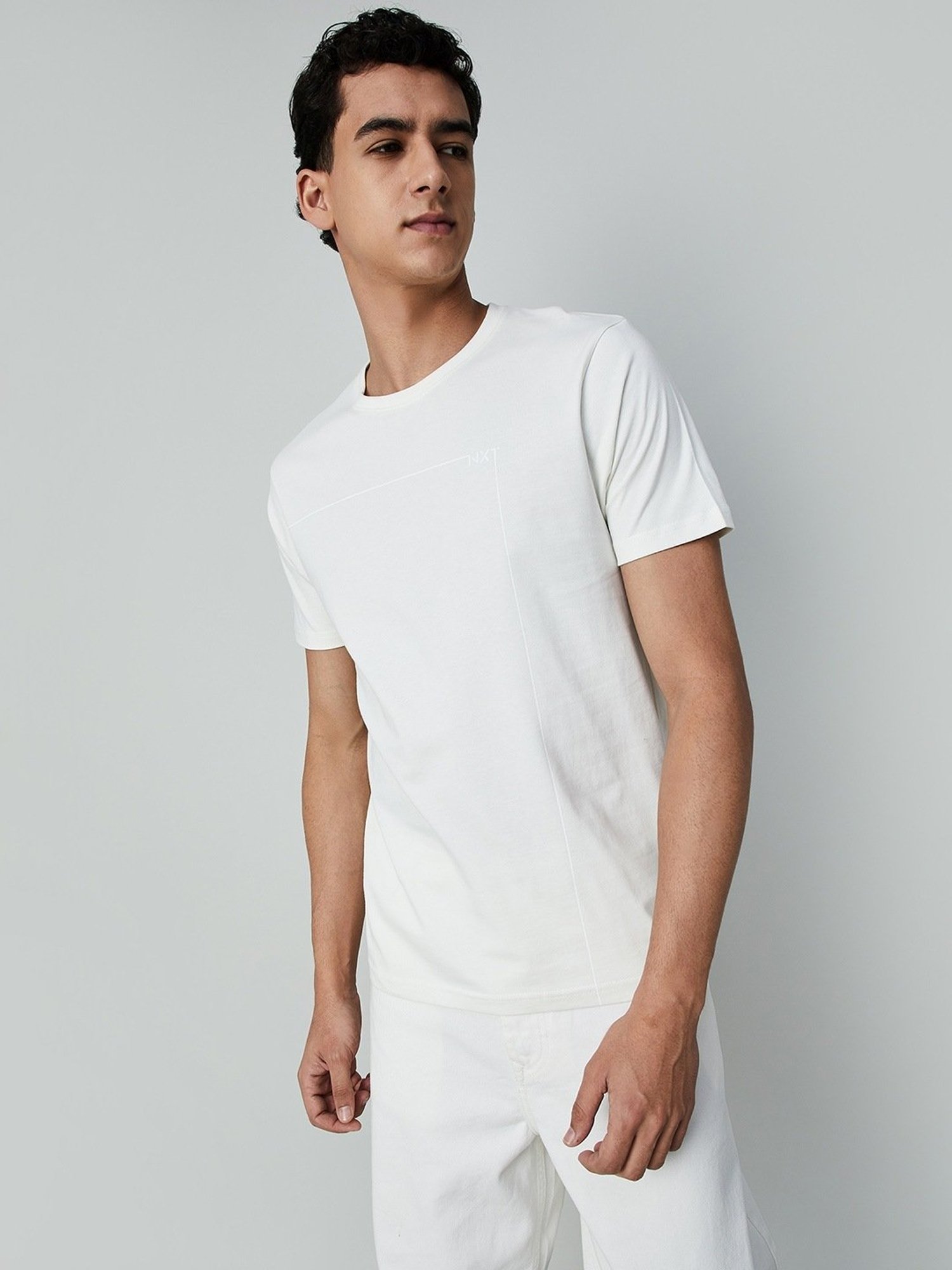 Forca Off White Cotton Regular Fit T-Shirt