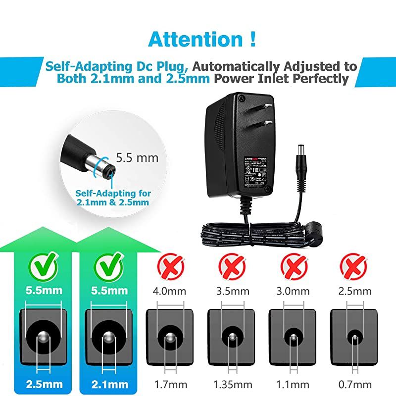 UL Listed  12V 15A 18W AC DC Switching Power Supply Adapter Input 100240V Output 12 Volt 15 Amp 6Ft Cord 18 Watt Wall Wart Transformer Charger for DC12V Security CCTV Camera 2Pack