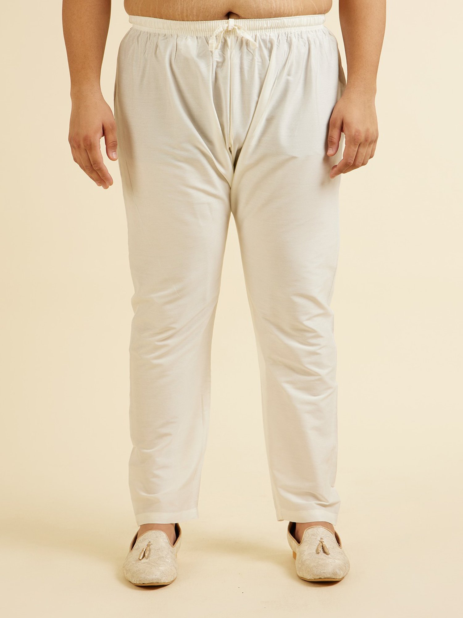 Manyavar Green Regular Fit Embroidered Plus Size Kurta and Pyjama Set