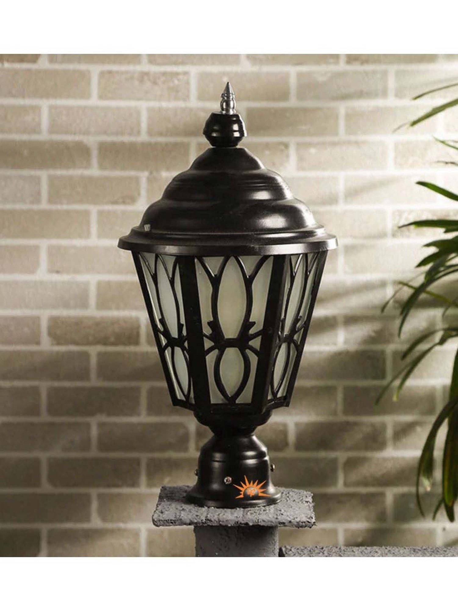 Pure Home and Living Grey Glass Trophy Shaped Table Lamp Stand