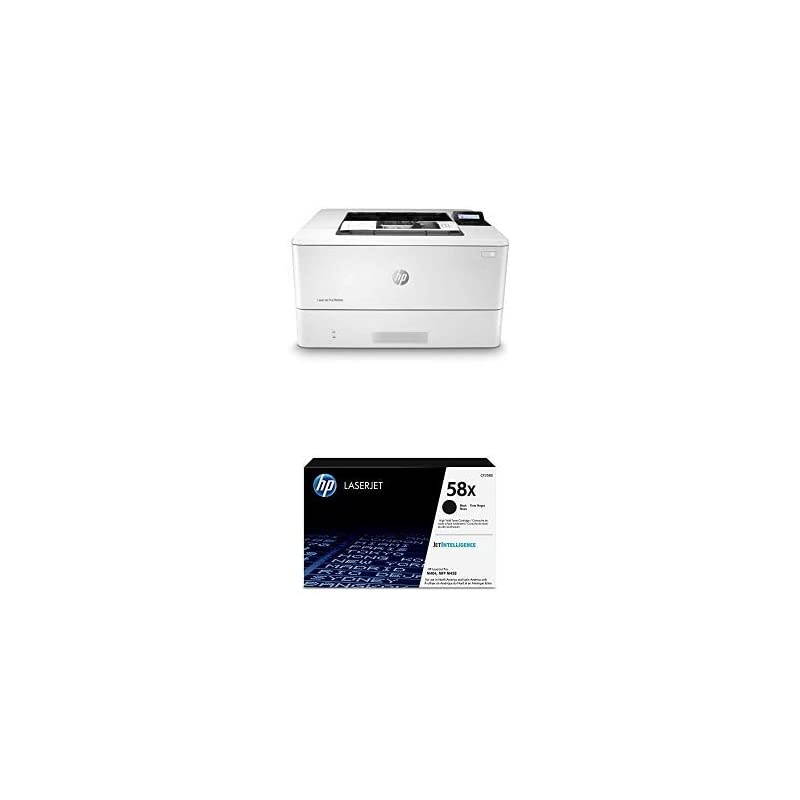Laserjet Pro M404n Monochrome Laser Printer - Ethernet Only (W1A52A) with High Yield -Black -Toner-Cartridge