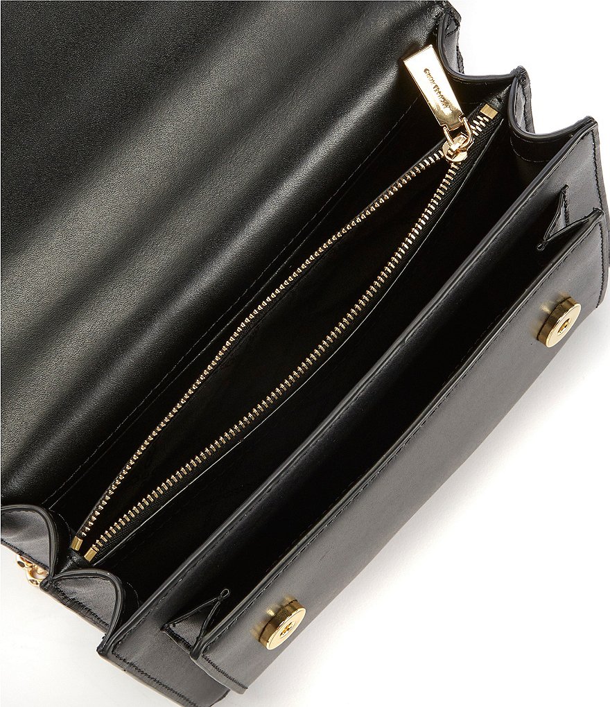 Michael Kors King Leather Large Gusset Snap Chain Shoulder Bag