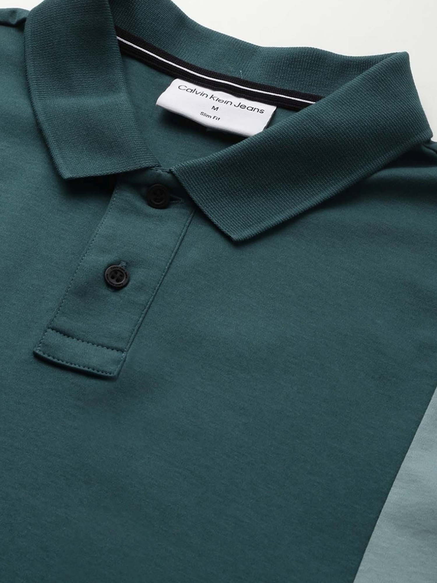 Calvin Klein Atlantic Deep Cotton Slim Fit Colour Block Polo T-Shirt