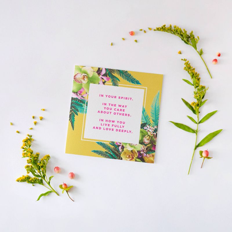 Floral Print Birthday Card