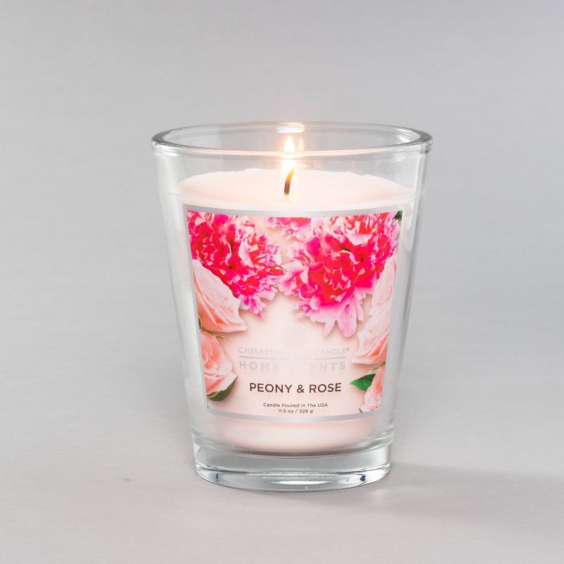 11.5oz Jar Paradise Flower Peony and Rose Candle - Home Scents by Chesapeake Bay Candle