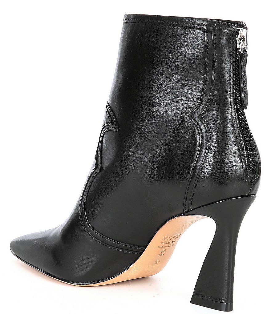 Schutz Olgah Leather Western Detail Booties