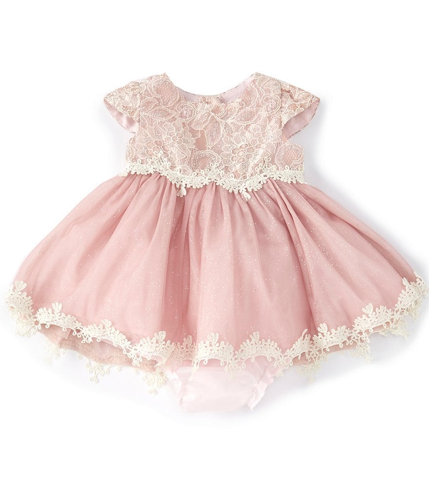 Rare Editions Baby Girls 3-24 Months Lace/Mesh Fit-And-Flare Dress