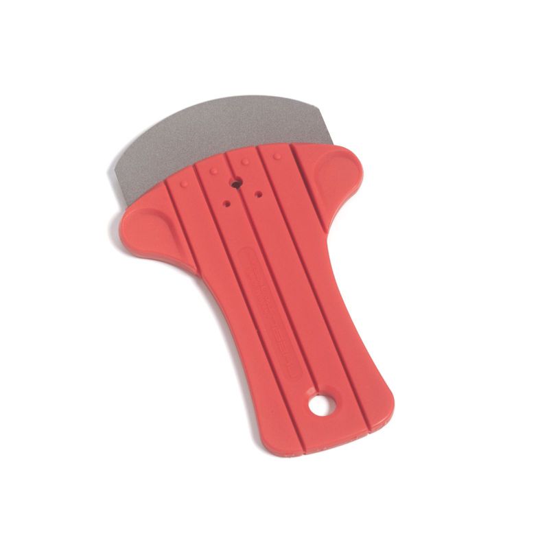 Nisaku Stainless Steel Fluorine Coated Flexible Scraper Pro, 3.25-Inch Blade Red.