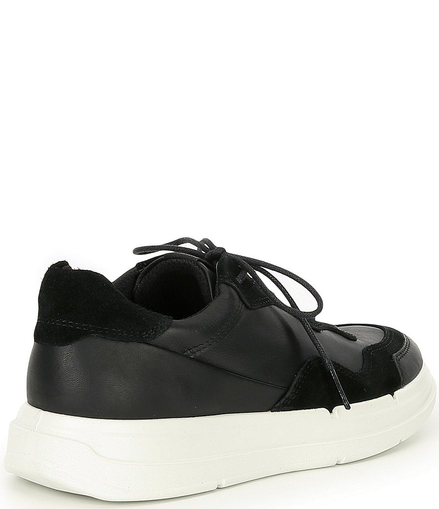 ECCO Soft X Leather Suede Lace-Up Sneakers