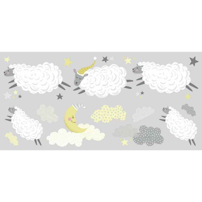 RoomMates Counting Sheep Peel and Stick Wall Decal