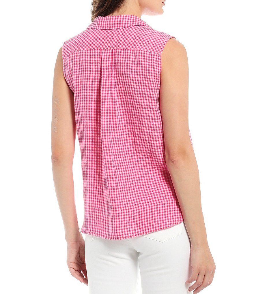 Tommy Bahama Gingham-Way Sleeveless Camp Shirt