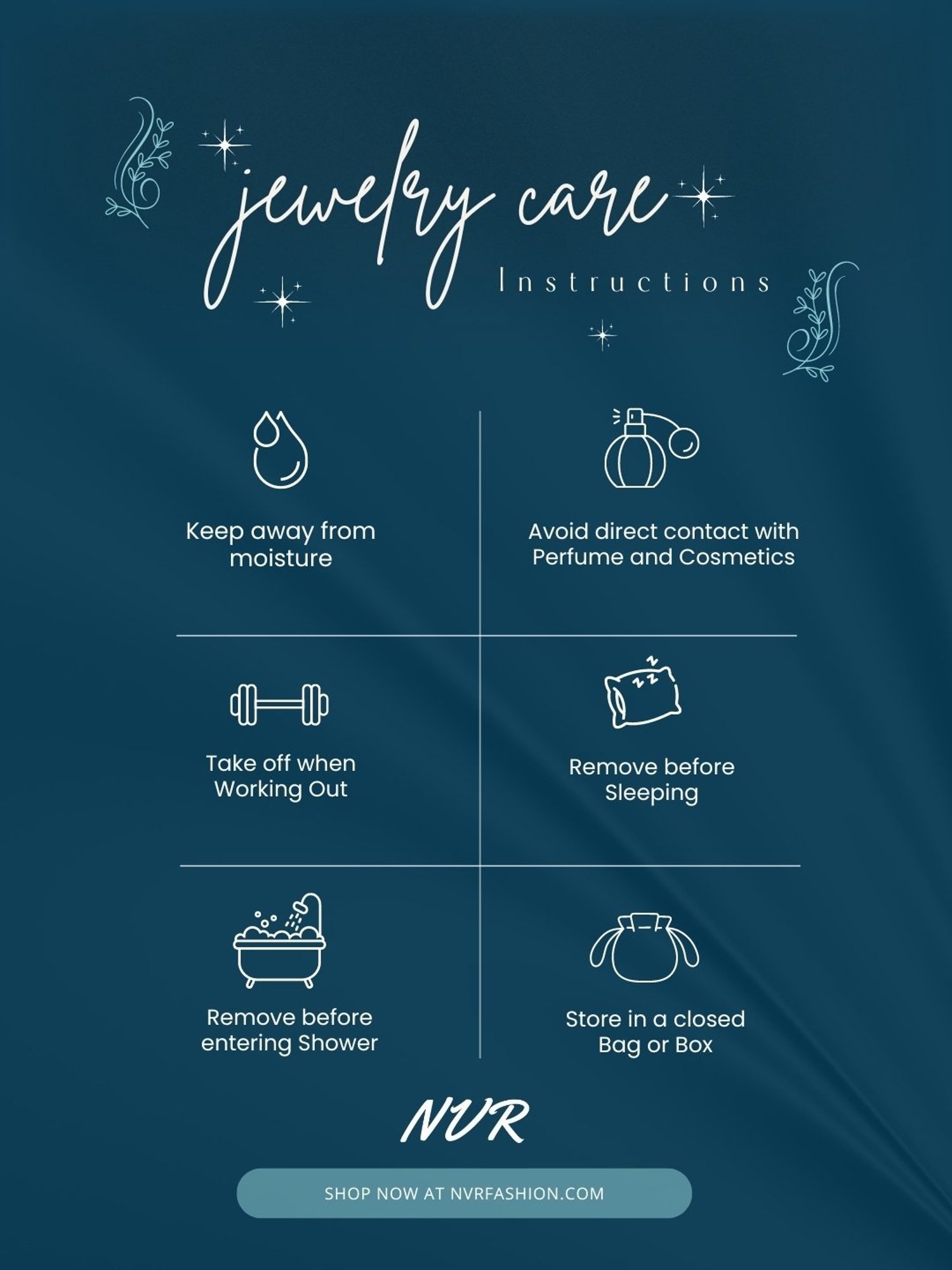 NVR Men Rhodium-Plated Stainless Steel Chain