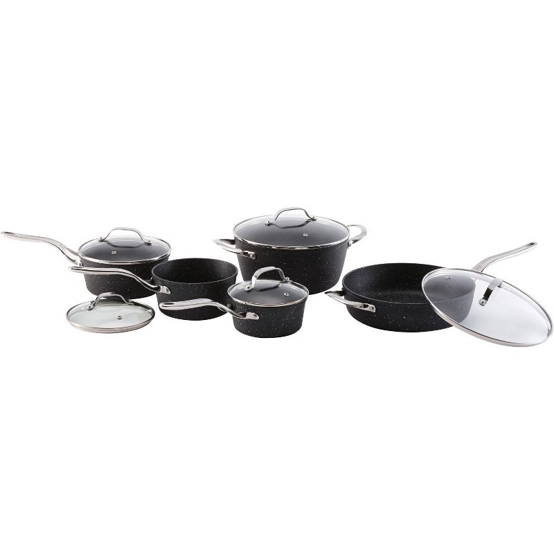 Starfrit The Rock 10Pcs Cookware Set - Black