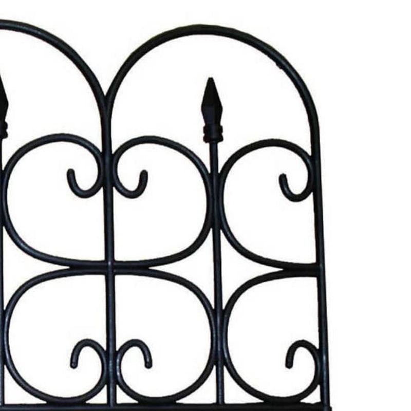 15.75" Victorian Fencing Medium, Poly Fence, 12 Pc - Black - Emsco