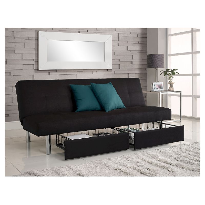 Sola Storage Futon Black - Dorel Home Products