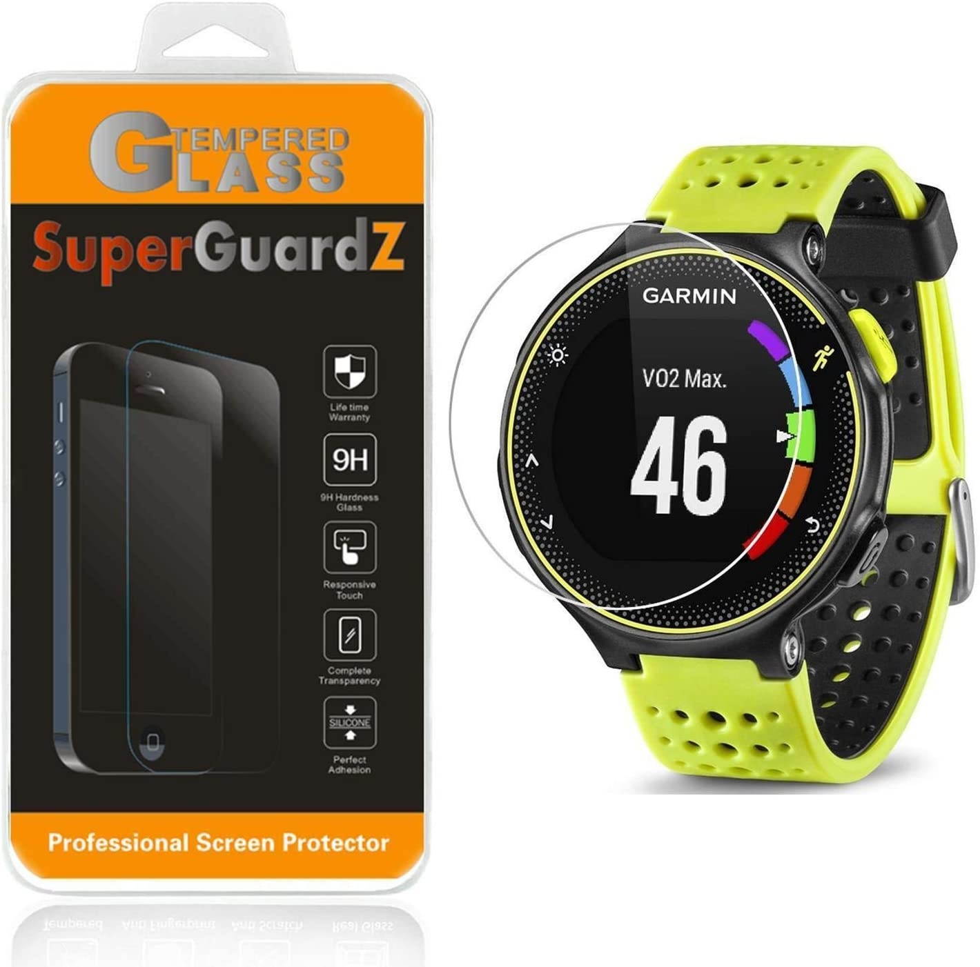 [3-Pack] for Garmin Forerunner 235/220 / 225/230 / 620/630 Screen Protector Tempered Glass, SuperGuardZ, 9H, 0.3mm, Anti-Scratch, Anti-Bubble, Anti-Fingerprint [Lifetime Replacement]