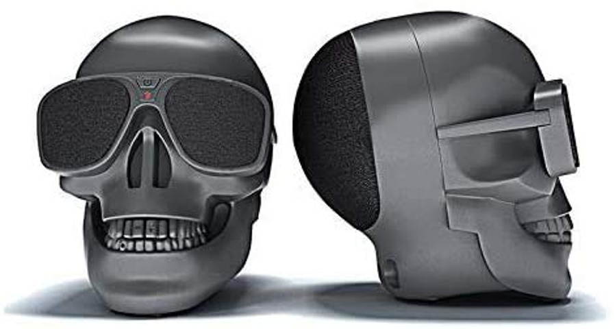 Mingyuan Bluetooth Speaker with Skull Head Shape Portable Wireless Speaker for Desktop PC/Laptop Notebook/Mobile Phone/MP3/MP4 Player(Cable Charger Gift)