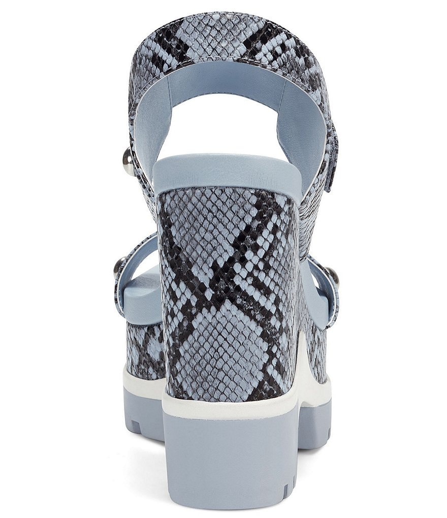 Jessica Simpson Baysie Studded Snake Print Platform Sandals