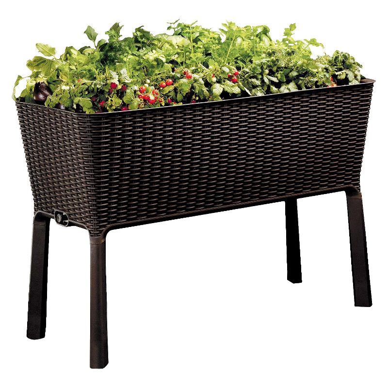 Easy Grow Elevated Rectangular Planter - Brown - Keter