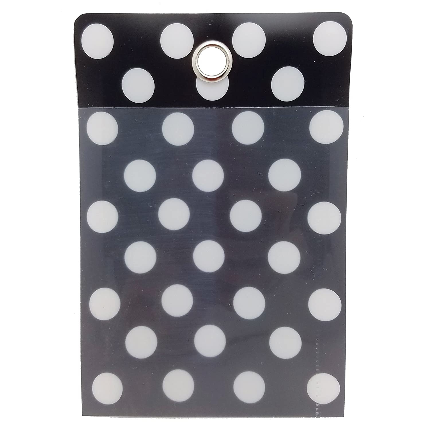 Ashley Productions ASH90256 Poly Clear Front Pockets, 4" x 6", Chalk Dots (Pack of 30)