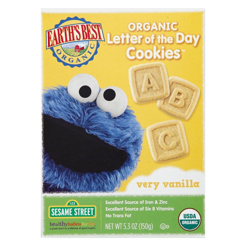 Earth's Best Organic Vanilla Letter of the Day Cookies - 5.3oz