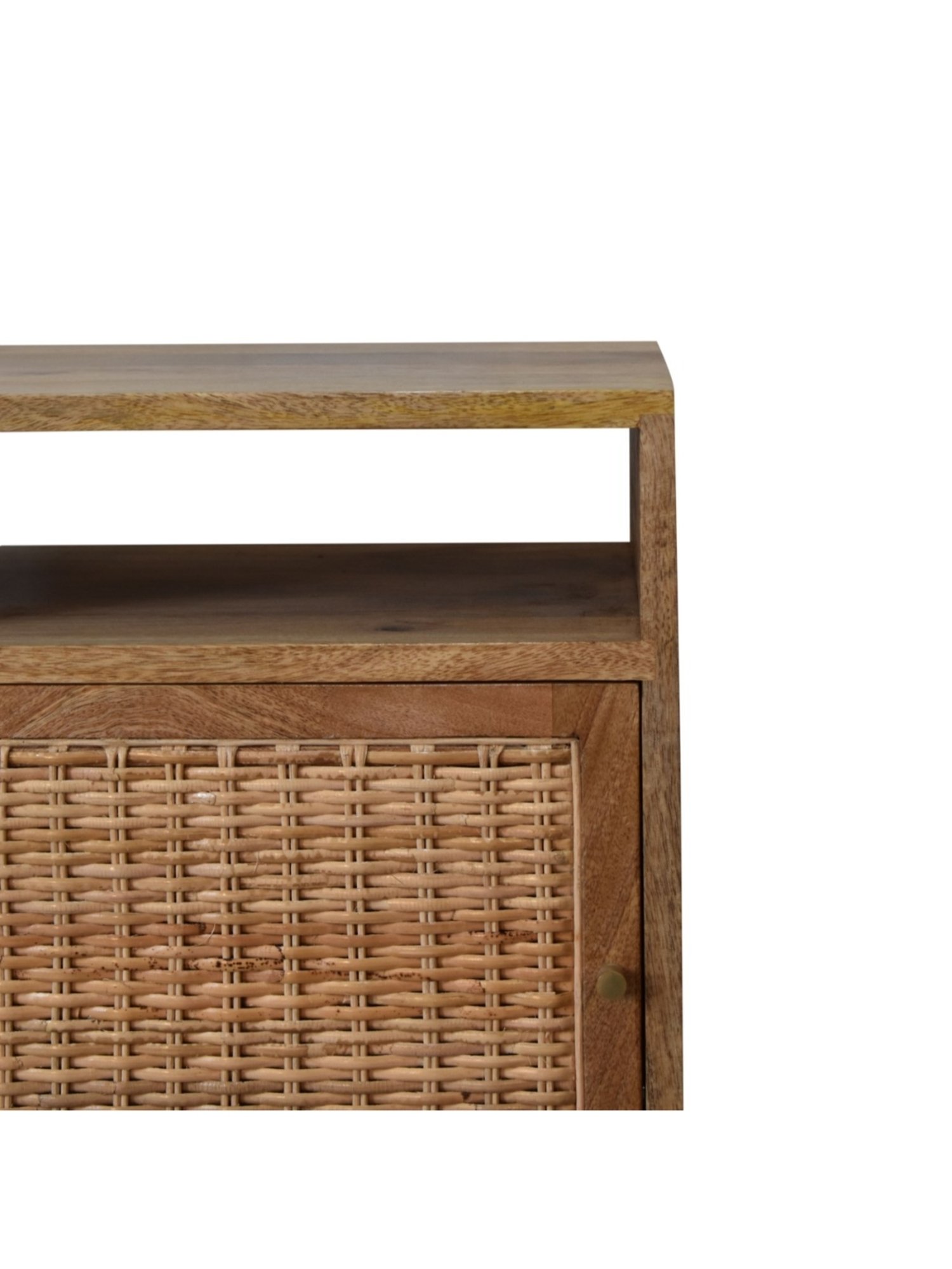 Artisan Furniture Knit Solid Brown Mango Wood Side Table