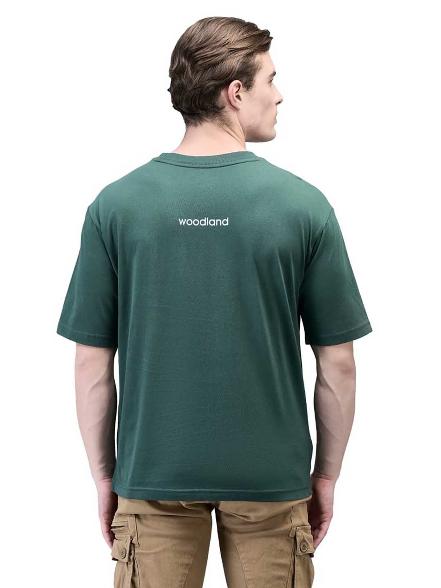 Woodland Green Regular Fit Crew T-Shirt