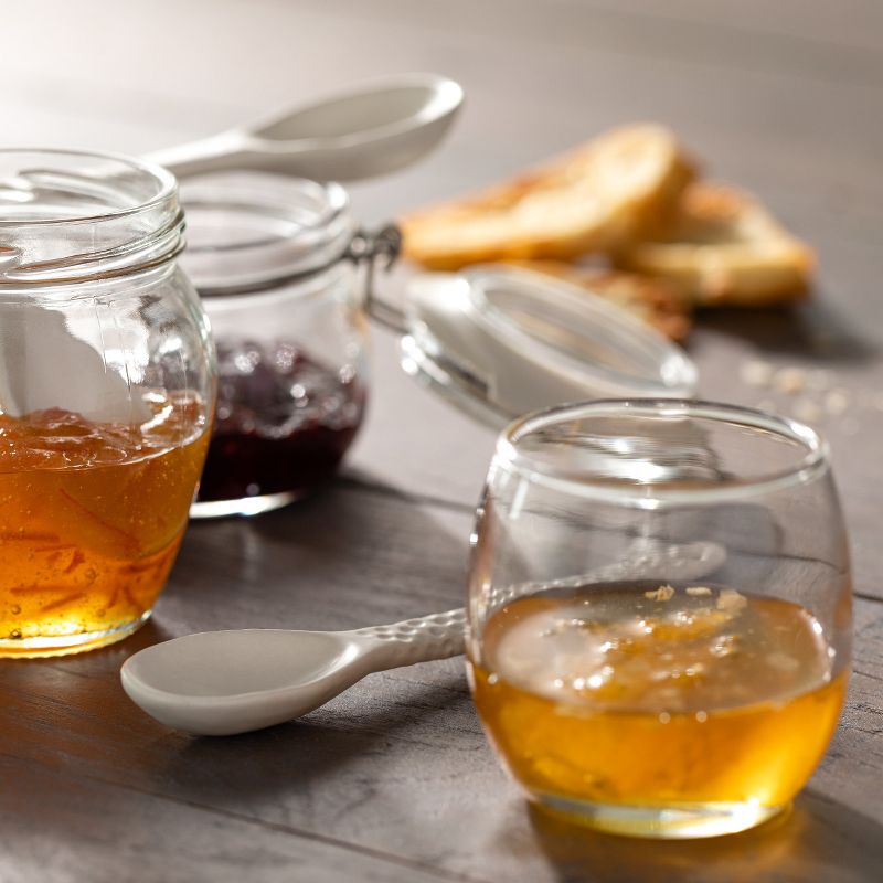 DEMDACO Linen Texture Teaspoons - Set of 3 White