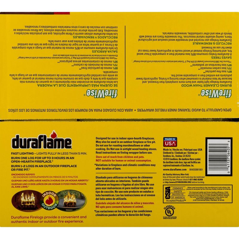 Duraflame 6pk 4.5lb Firelog