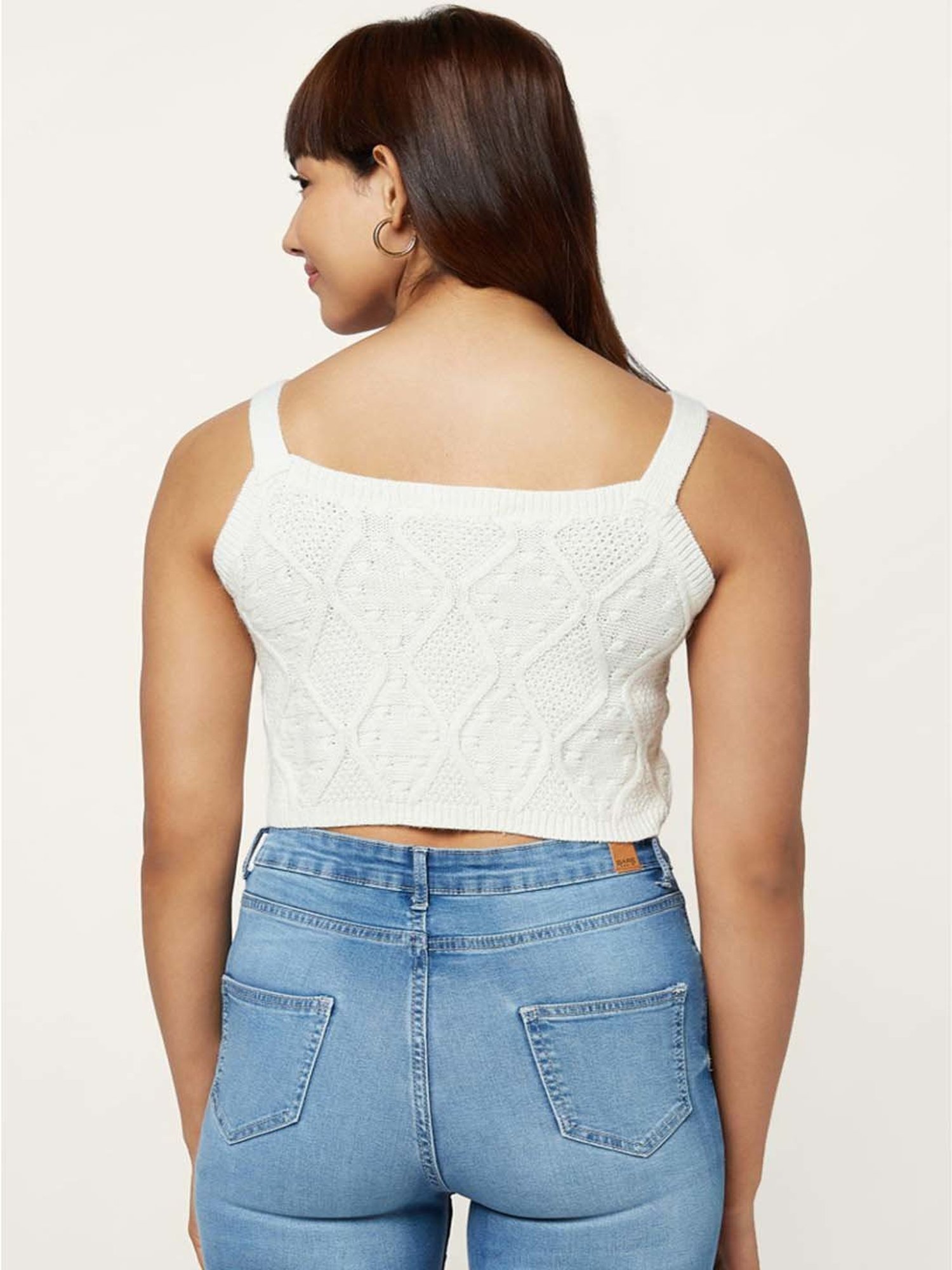 Honey by Pantaloons Off-White Embroidered Cardigan