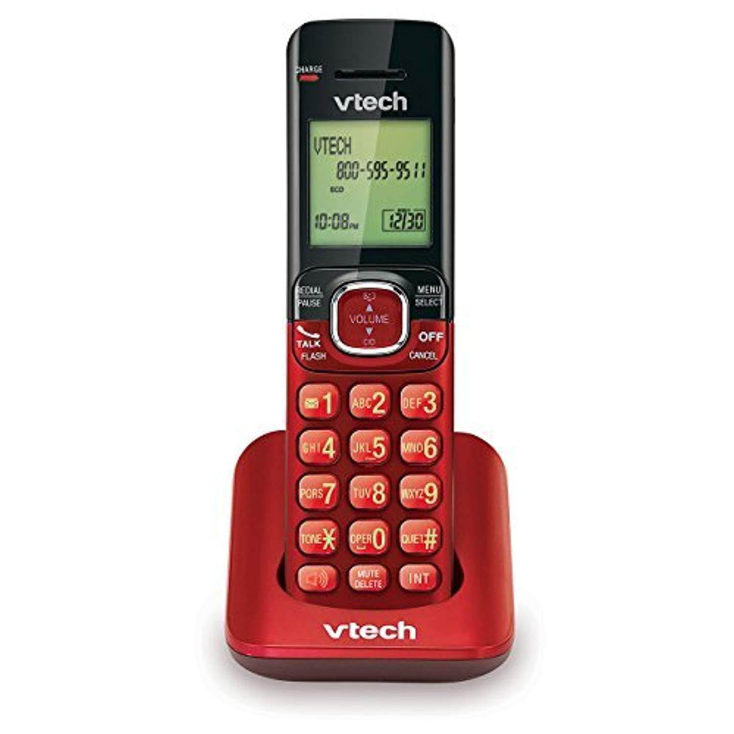 vtech cs6509-16 accessory cordless handset, red | requires a vtech cs6519, cs6528, or cs6529 series cordless phone system to op